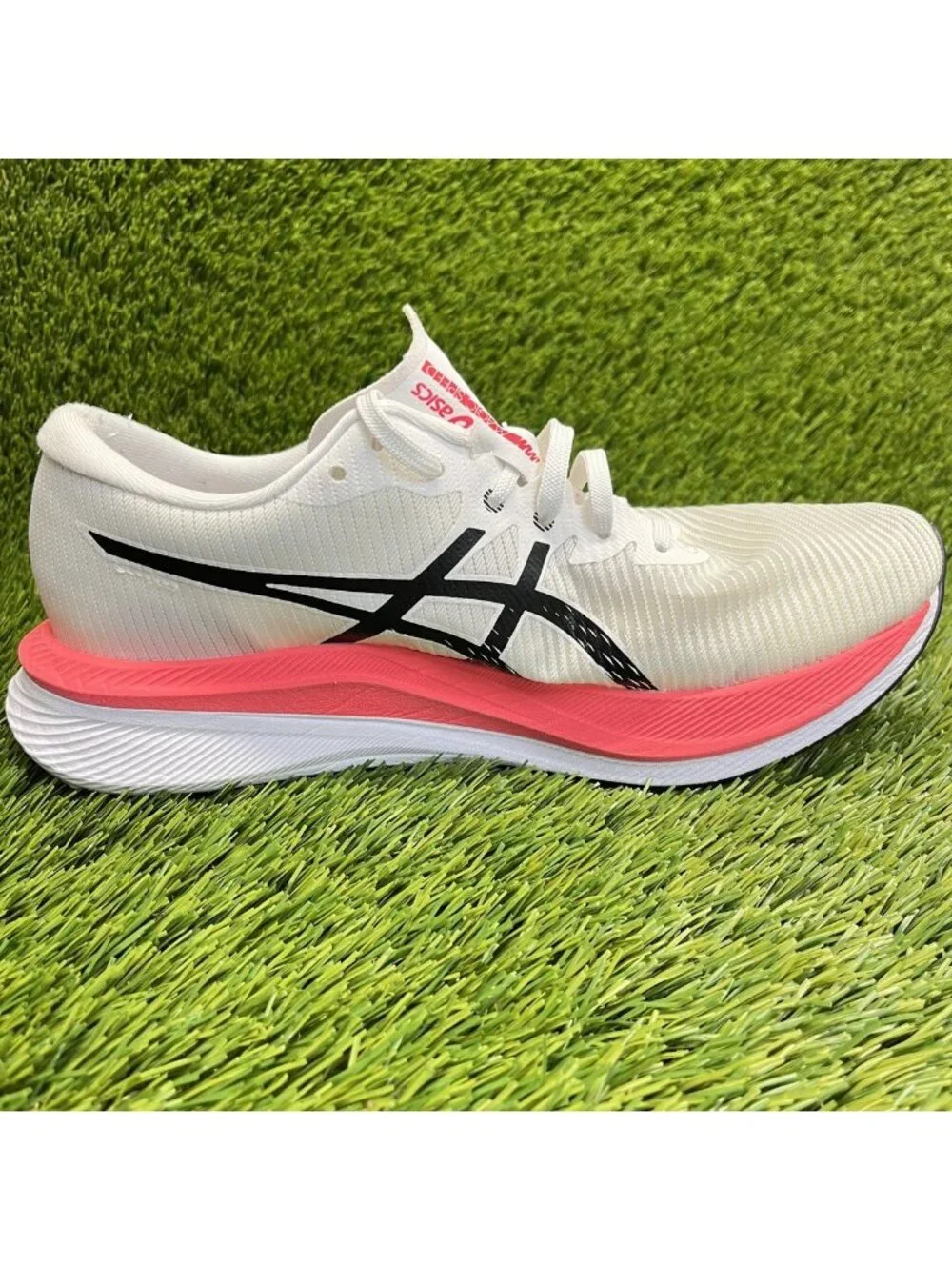 Asics Magic Speed 3 Womens Size 9 White Pink Athletic Running Shoes Sneakers